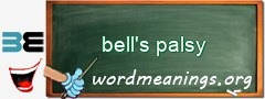 WordMeaning blackboard for bell's palsy